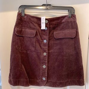 Corduroy Mini Skirt